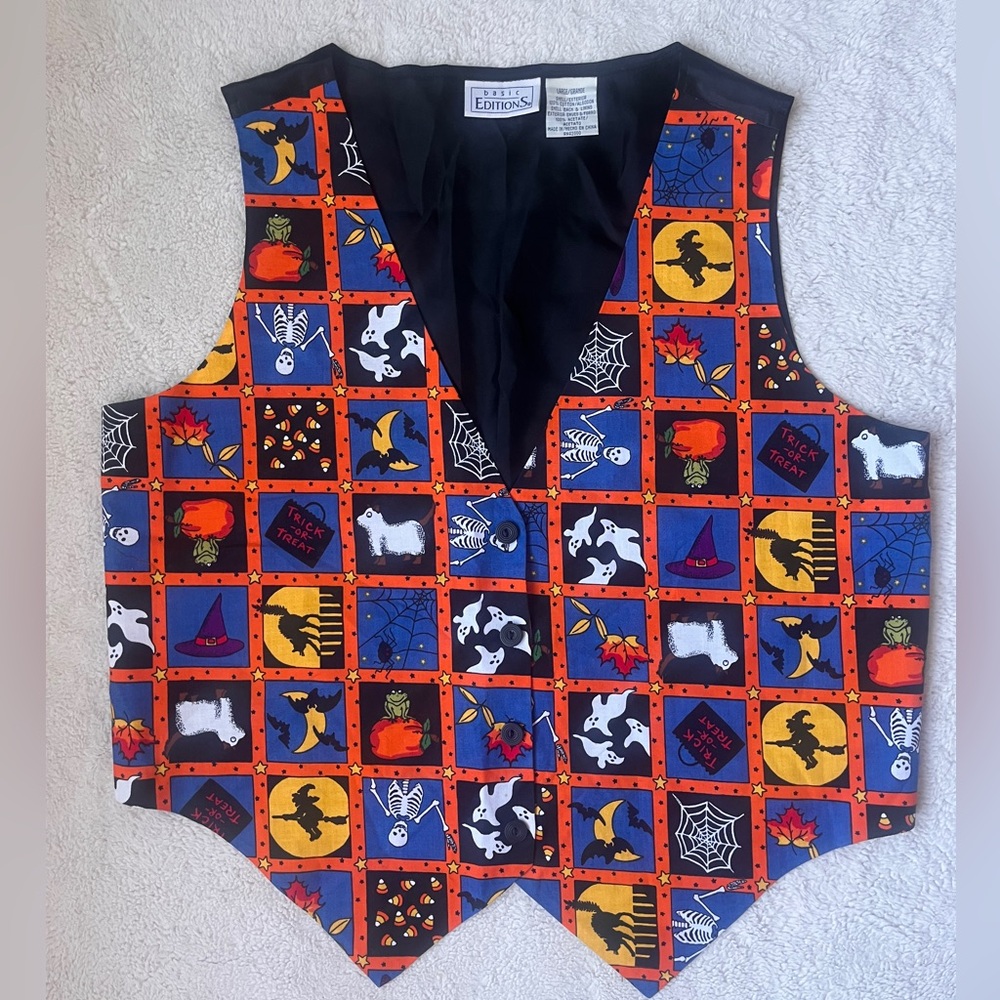 Vintage Basic Editions Halloween Vest Women Size Large